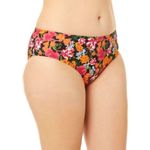 Time & Tru Nwt Women's swimsuit 1X Top Plunge Rich Black bottom’s XL floral Photo 8