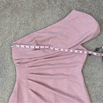 Adrianna Papell  Metallic Knit Draped Gown Rose Pink 4 Photo 10