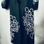 Chico's NEW Poplin Soutache Embroidered Maxi Dress Black Maxi Sz 4 Belt Pockets Photo 14