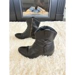 Born Black Leather Ankle‎ Boots Western Cowboy Cowgirl Lace Up Zip Women 9 Photo 2