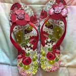 Vera Bradley  Red Floral flip flops Photo 0