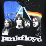 Pink Floyd Sweatshirt Womens M Black Crop Graphic Lace Up V-Neck Fleece Rock Photo 4