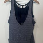 Athleta Strappy Striped Built in Bra Workout Athletic Tank Top Photo 5
