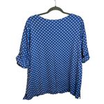 Hasting & Smith  Blue Polka Dot Cuff Sleeve Top Photo 1