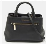 Michael Kors Hailee Large Leather Satchel Shoulder Black Bag Classic Designer Photo 0