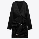 ZARA JEWEL SATIN DRESS Photo 6