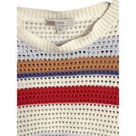 Joie  Ivory Striped Open Knit Sweater Women’s Medium NWOT Boho Fall Hues Photo 1