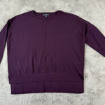 Adrianna Papell NWOT Layered Hem Pullover Top Knit Sweater Purple Plum M Photo 0