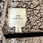 Thread + Supply Brown Off White Sleeveless Sherpa Vest Women Size Small Photo 6