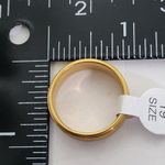 Gold Shimmer Band Ring Unisex Photo 3