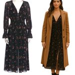 Reformation MAXI BLACK FLORAL PRAIRIE LACE UP CORSET TOP DRESS SZ. 2 EUC Photo 2