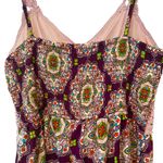 Band of Gypsies BOG Collective Purple Floral Crochet Wide Leg Smocked Pockets Bohemian Large Photo 3