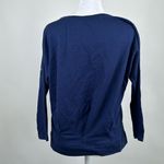 Zuda Studio Park Navy Blue Slouchy Athletic Long Sleeve Shirt Womens Size XXS Photo 5