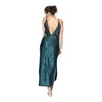 Byer California California Dynasty medium RARE & vintage green satin slip dress, nightgown​ Photo 5