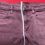 American Eagle  Outfitters Women’s 4 Burgundy Twill Super Stretch Midi Shorts EUC Photo 3