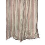 Cloth & Stone Anthropologie  Striped Pull On Cropped Tie Linen Blend Pants Raw He Photo 3