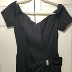 Vintage Black Bustier Cocktail Dress with Rhinestone Bow Size 8 / M Size M Photo 3