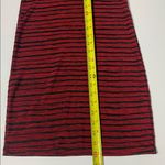 Red and Black Stretchy Striped Halter Light Mini Dress Women’s Large Photo 5