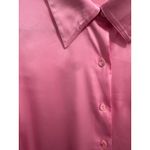 Maison dAmelie Paris Pink Satin Button Down Long Sleeve Shirt Women M Size M Photo 3