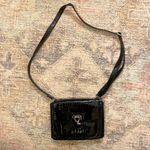 NWOT Unbranded Faux Patent Leather Alligator Skin Crossbody Purse in Black Photo 0