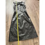 ZARA  Black Faux Leather Sleeveless Midi Dress Size S New with Tags Photo 5