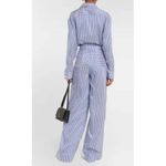 Burberry ‎ Striped High-Rise Silk Wide-Leg Pants Size 2 New with Tags Photo 4