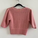 English Factory  Pink Cottagecore Crochet Knit Cropped Cardigan Size XS Photo 8