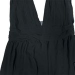 Lulus NWT  Women's M Heavenly Hues Black Maxi Dress Formal V-Neck High Slit Photo 4