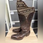 Ariat  Pendleton Caldera Barnwood Mocha Tribal Leather Western Zip Tall Boots Photo 1