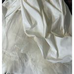 Mike Benet White Formal Gown One Shoulder Beaded Bodice Vintage 60 70 Dress 8 Blue Photo 7