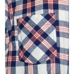 Red Ranch Women's Plaid Studded Button Up Shirt Size 2X Long Roll Tab Sleeves Blue Photo 3