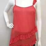 Ro & De Asymmetric Ruffle Cami Tank Top Tee M NWT Photo 2