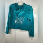 Juicy Couture  Turquoise Velour Hoodie Photo 3