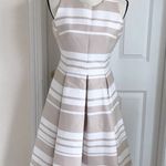 Kate Spade Beige and White Striped Dress Photo 0