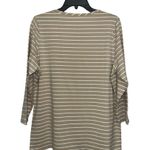 Pendleton Women’s Scoop Neck Striped Pocket Tee Size XL Tan White 3/4 Sleeve NWT Photo 1