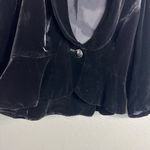 Loft Vtg Y2K Velvet Whimsigoth Blazer Jacket 0‎ Black Regal Renaissance Witchy Goth Photo 4