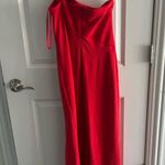 Halston Sybil Gown in Flame Red Size 4 Photo 3