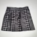 Houndstooth Black &  Skirt Black Gray Pleated New M Photo 0