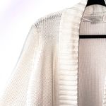 Loft Cream Open Front Knit Cardigan Photo 3