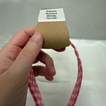 Handmade  Pink and White Polka Dot Wristlet Keychain with Pink Pompom Photo 3