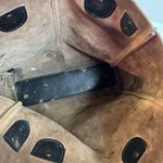 Fossil  Heavy Glove Leather Black Distressed Large Tote Bag Unlined Double Handle Photo 10