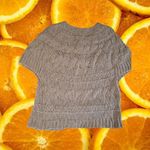 Vintage Top Button Sweater Tan with Gold Flecks Size Medium‎ Photo 1