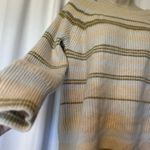 J.Crew Women's Sweater 100% Cashmere Ribbed Stripe S BF015 Pearl Oyster Ash Photo 12