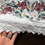 Xhilaration  Floral Embroidered Lace Trim Crop Top Photo 5