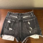 Good American Bombshell Denim Shorts Distressed Frayed Hem Black Wash Size 4/27 Photo 6