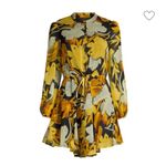 Milly  Reina Paper Peony Silk Mini Dress Size 10 Photo 3