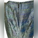 Travis Ayer Silk embroidered straight cut skirt Blue Size 12 Photo 6