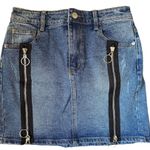 Signature 8 Denim Skirt Zipper Detail Mini Small NWOT Photo 0