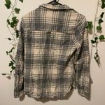 American Eagle Slim Fit Cream and Grey Flannel Cardigan Top Size M Photo 2