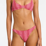 Triangl  Maia Crochet Scoop Bikini Top Alina Cheekiest Bikini Bottom Set Pink Medium Photo 0